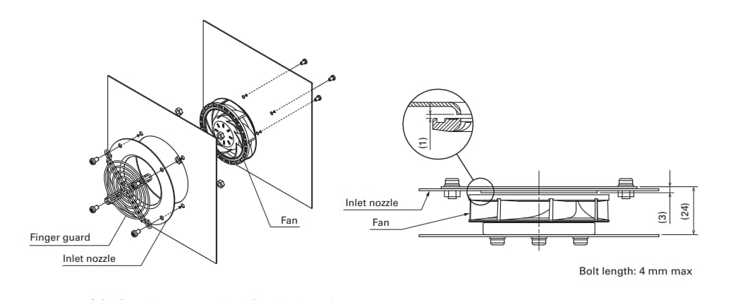 Mechanical Drawing - Sanyo Denki 9TD Type San Ace C70 Centrifugal Fans